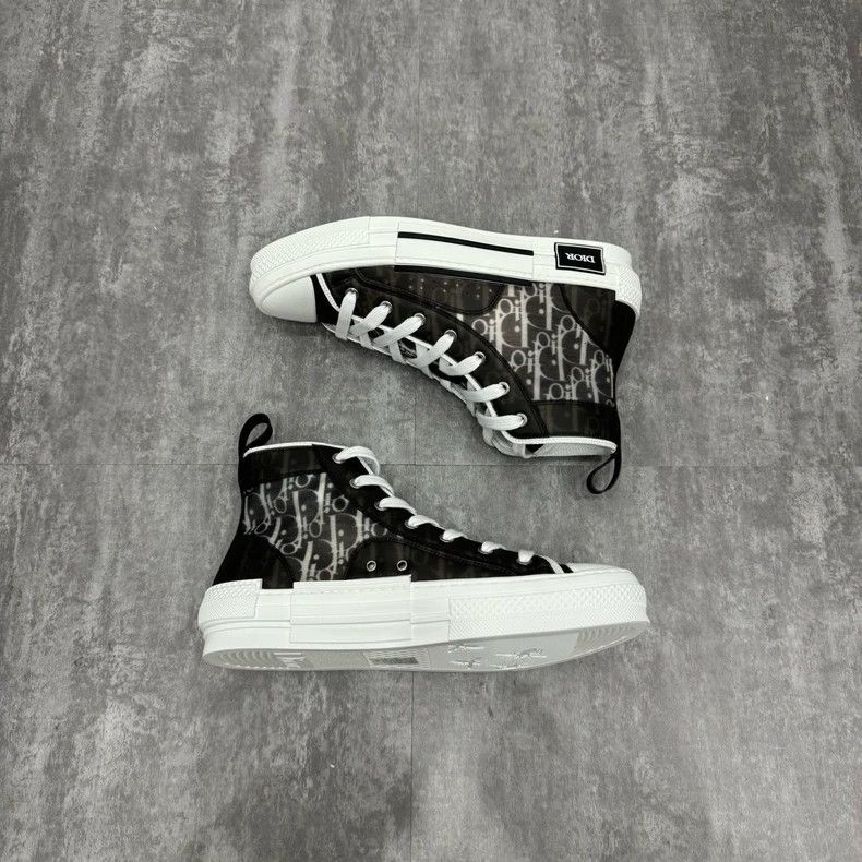 Dior Dior B23 Black High-Top Sneakers Size 41 Size US 9 / EU 42 - 4 Thumbnail