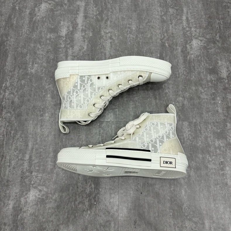 Dior Dior B23 Transparent White High-Top Sneakers Size US 9 / EU 42 - 4 Thumbnail