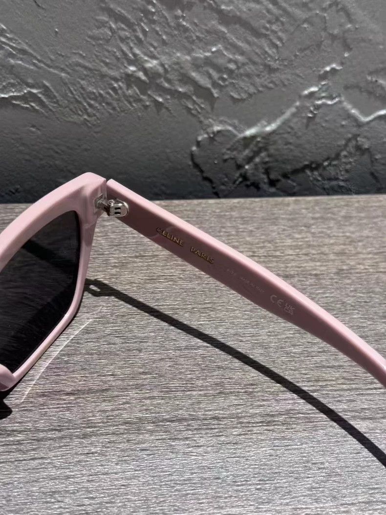 Celine Celine Pink Framed Letter Logo Sunglasses Size ONE SIZE - 8 Thumbnail