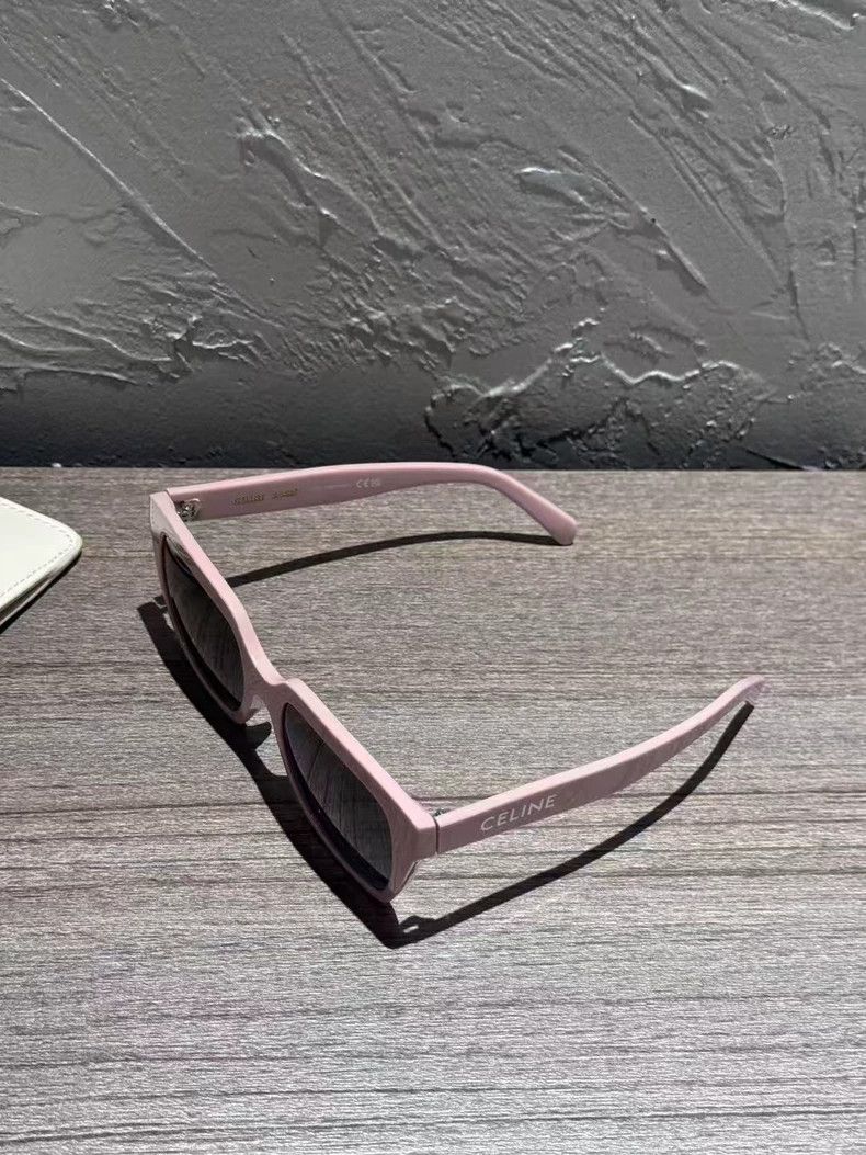 Celine Celine Pink Framed Letter Logo Sunglasses Size ONE SIZE - 9 Thumbnail