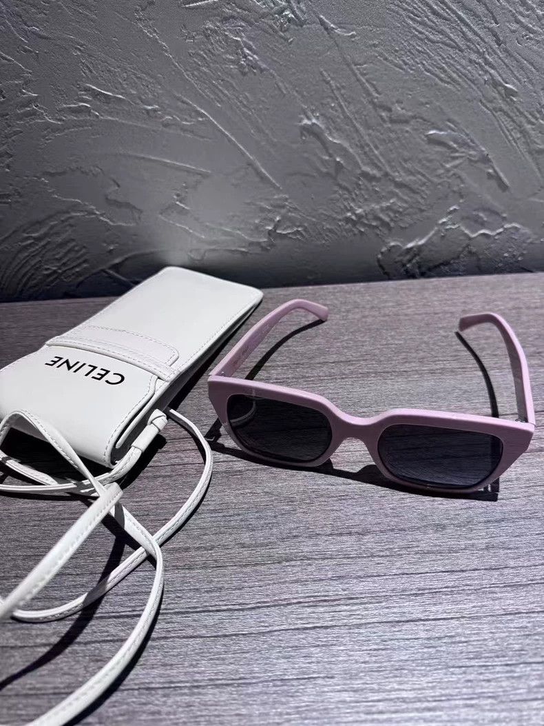Celine Celine Pink Framed Letter Logo Sunglasses Size ONE SIZE - 2 Thumbnail