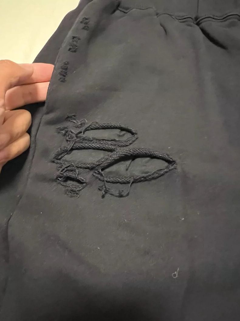 Japanese Brand Black Casual Pants with Distressed Design Size US 36 / EU 52 - 4 Thumbnail