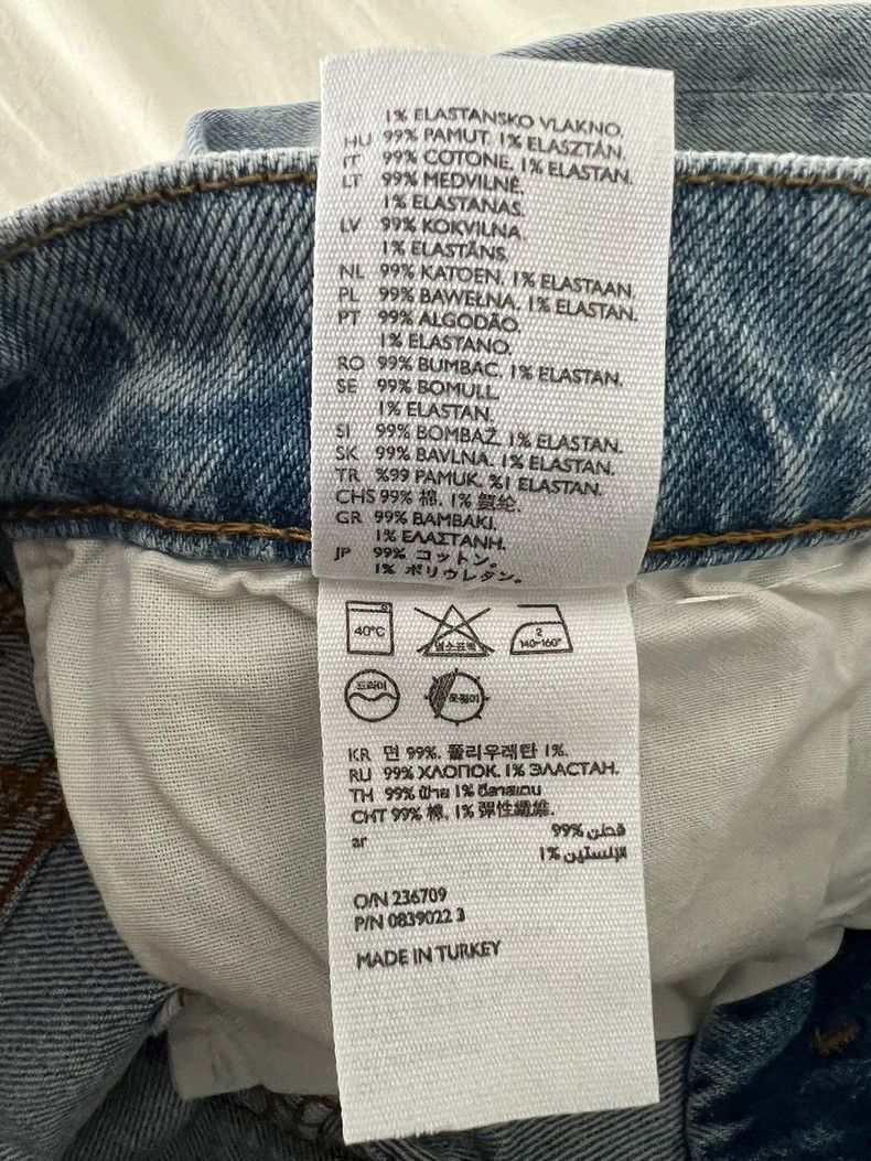 H&M Men's Comfortable Light Blue Denim Pants Size US 30 / EU 46 - 5 Thumbnail