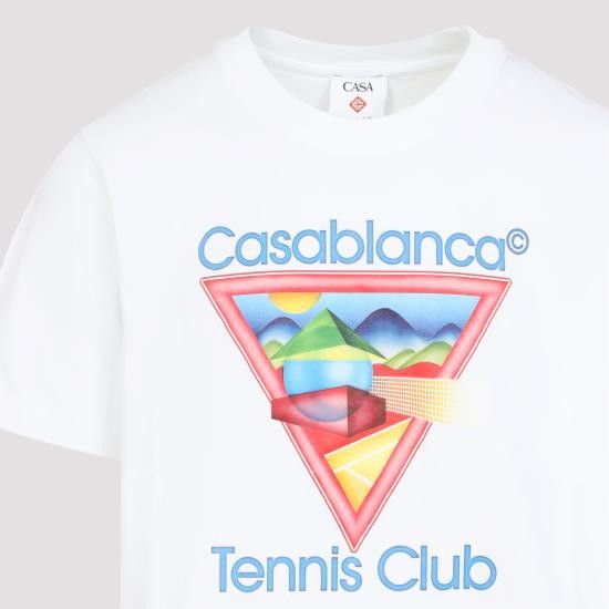 Casablanca CASABLANCA Men T-Shirts MPF25 JTS 001 01 TENNIS CLUB ICON White Size US L / EU 52-54 / 3 - 5 Thumbnail