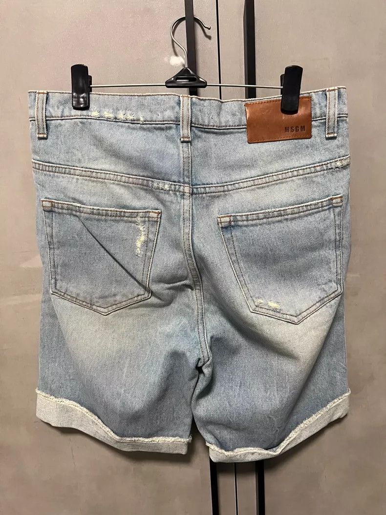 MSGM Men's Casual Distressed Denim Shorts Size US 38 / EU 54 - 4 Thumbnail