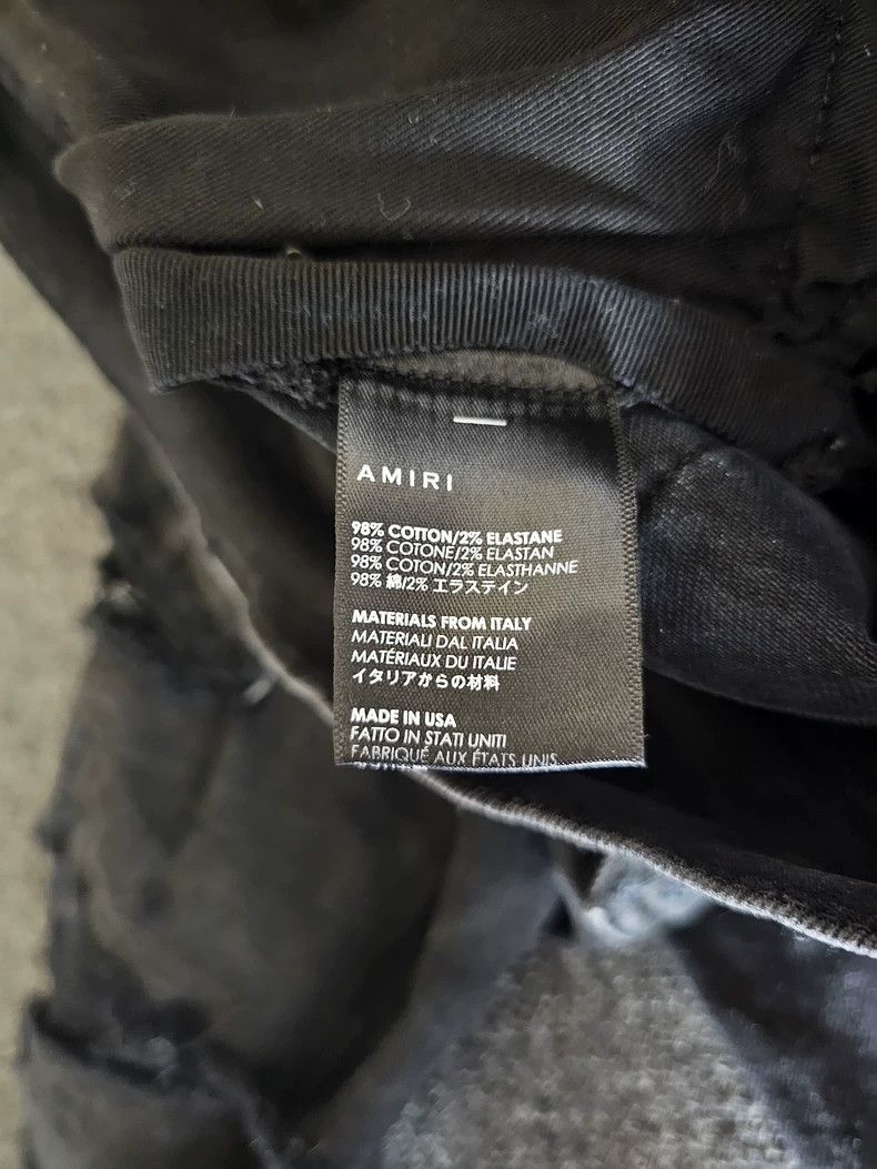 Amiri Amiri MX1 Ripped Black Denim Jeans Size US 34 / EU 50 - 6 Thumbnail