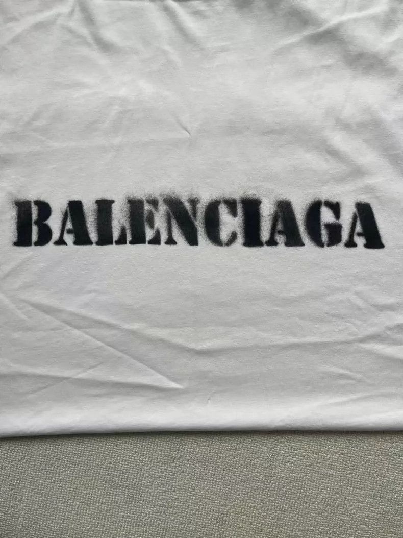 Balenciaga Balenciaga SS24 Stencil Type Short Sleeve T-Shirt Size US L / EU 52-54 / 3 - 3 Thumbnail