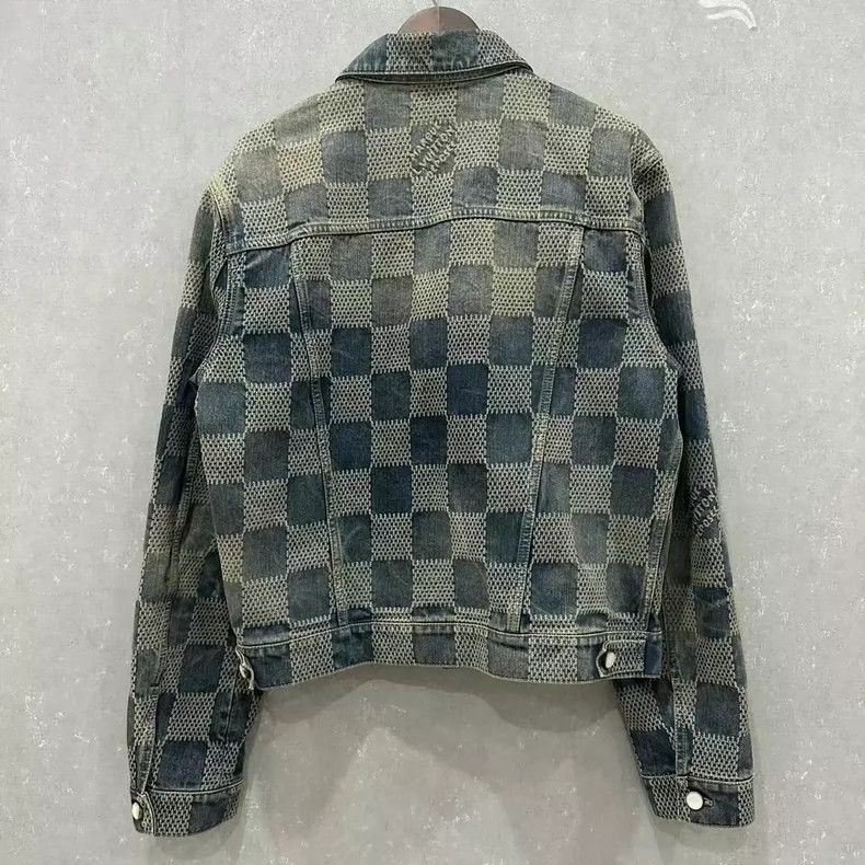 Louis Vuitton Louis Vuitton Checkered Denim Jacket Size US L / EU 52-54 / 3 - 2 Thumbnail