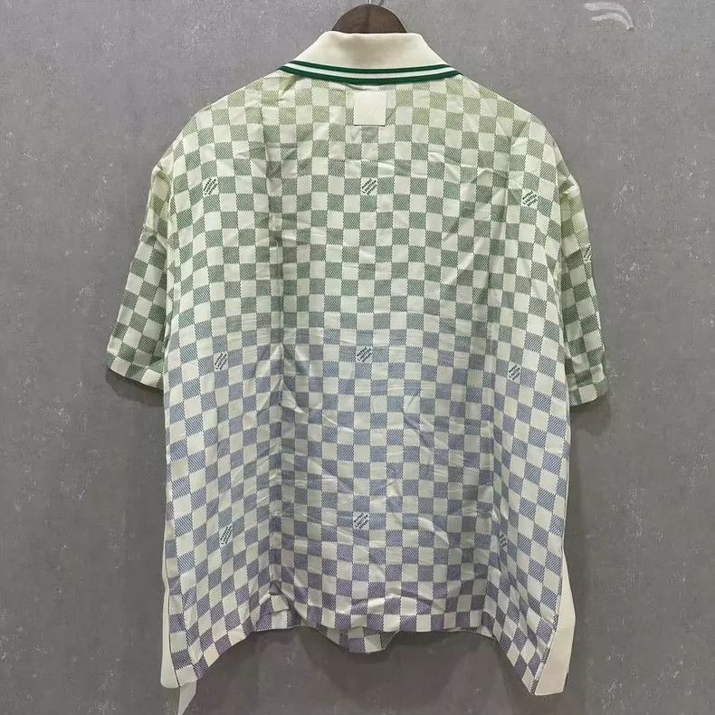 Louis Vuitton Louis Vuitton Checker Pattern Polo Shirt Size US XL / EU 56 / 4 - 2 Thumbnail
