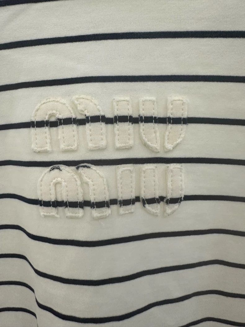 Miu Miu MiuMiu Striped Long Sleeve Top Size US XS / EU 42 / 0 - 2 Thumbnail