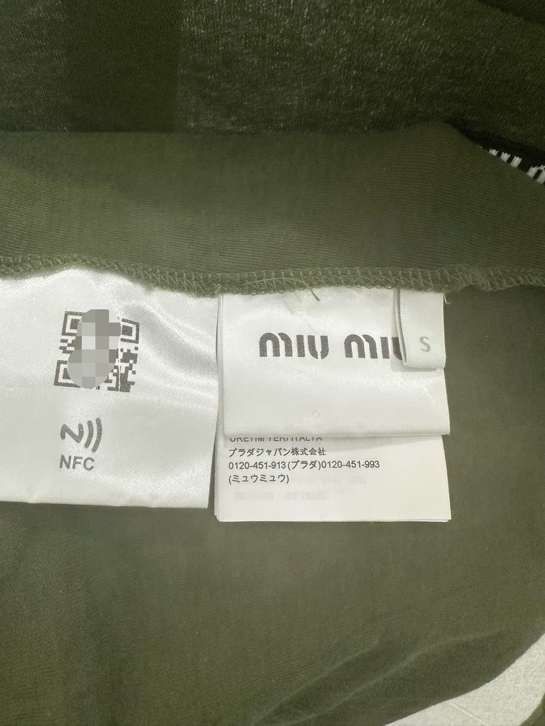 Miu Miu MiuMiu Green Long Sleeve Logo Top Size US S / EU 44-46 / 1 - 4 Thumbnail