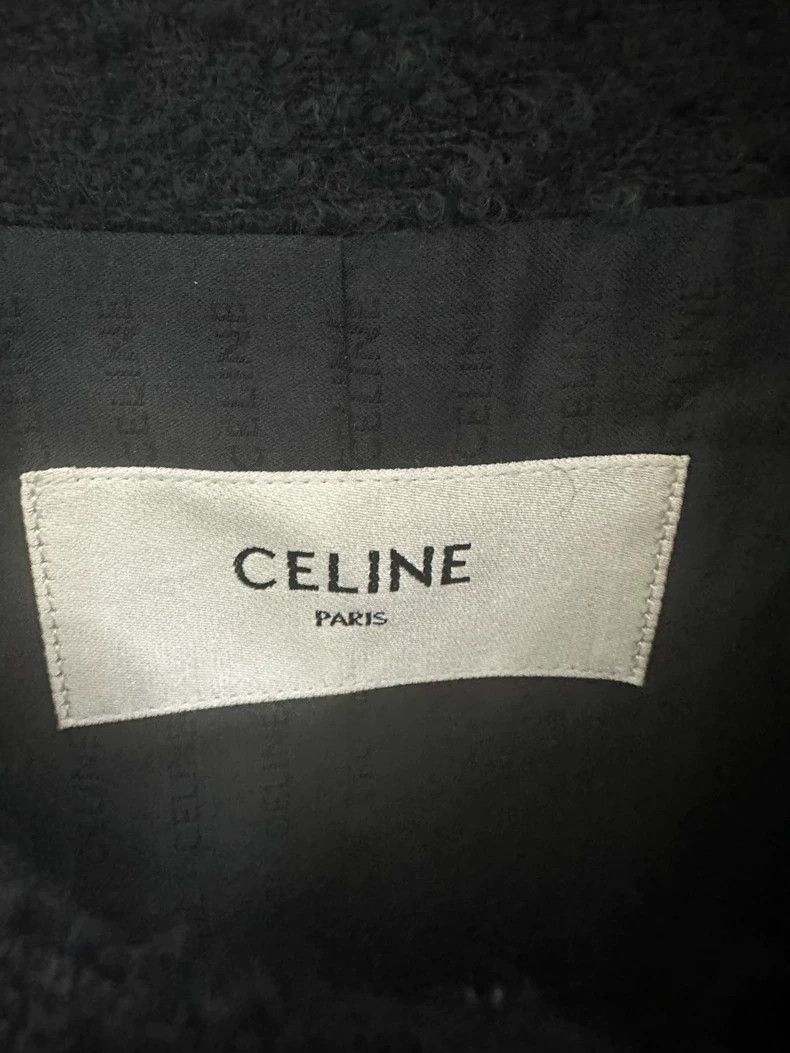 Celine Celine Gold Button Black Woven Jacket Size US M / EU 48-50 / 2 - 2 Thumbnail