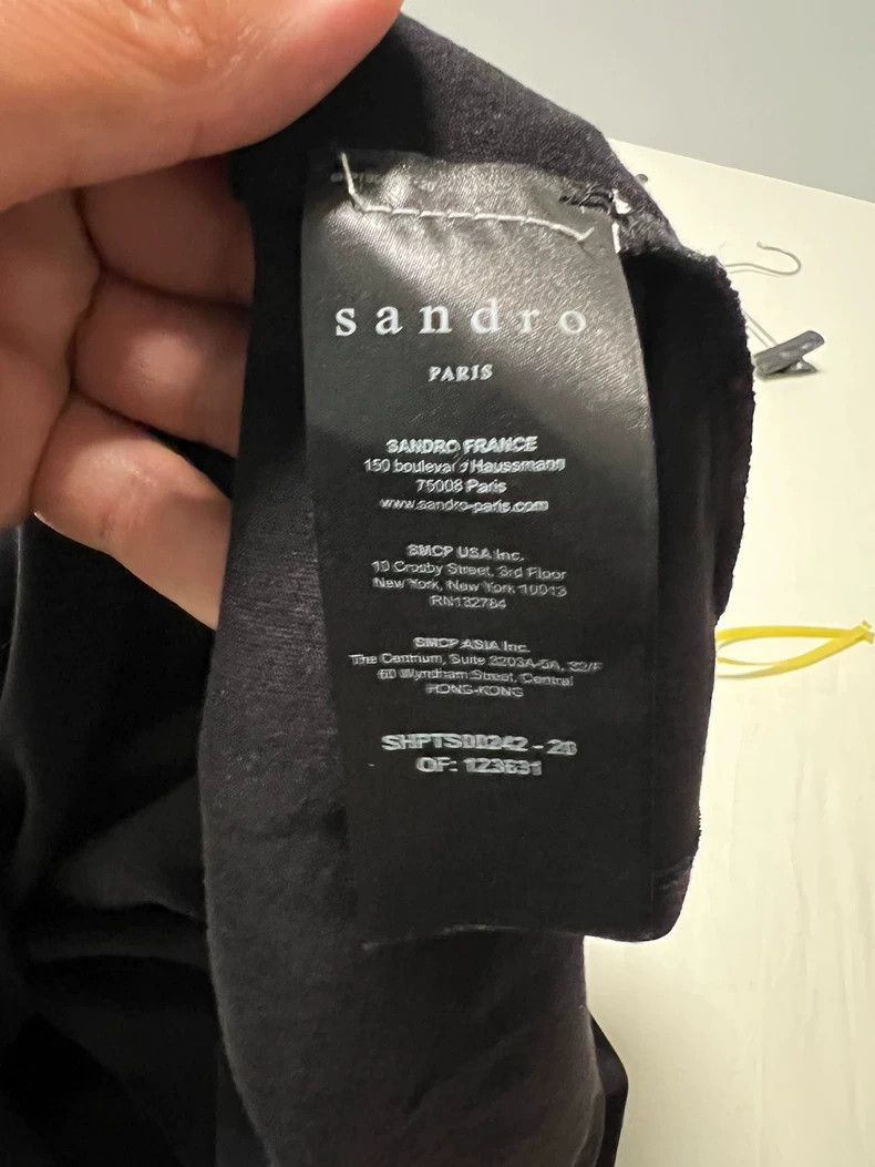 Sandro Black Casual Short Sleeve T-Shirt for Men Size US M / EU 48-50 / 2 - 4 Thumbnail