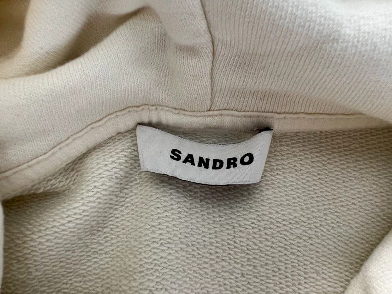 Sandro Sandro Men’s Beige Embroidered Knit Sweatshirt Size US M / EU 48-50 / 2 - 4 Thumbnail