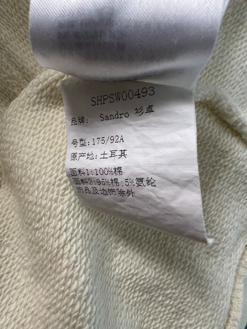Sandro Sandro Men’s Beige Embroidered Knit Sweatshirt Size US M / EU 48-50 / 2 - 9 Thumbnail