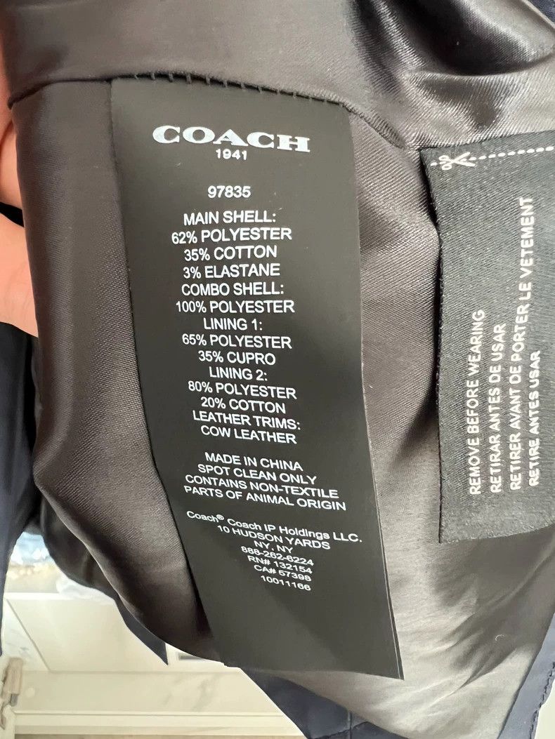 Coach Coach Men's Long Overcoat in Blue Black Size US L / EU 52-54 / 3 - 6 Thumbnail