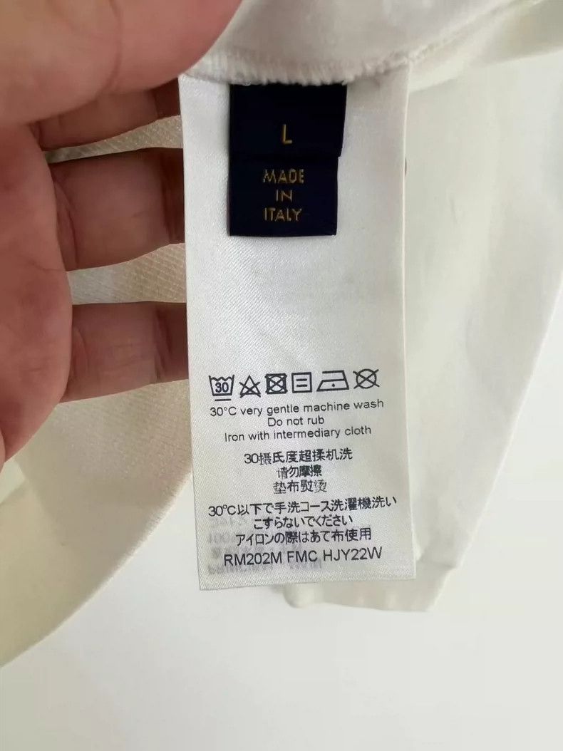 Louis Vuitton Louis Vuitton White Embroidered Logo Sweatshirt Size US L / EU 52-54 / 3 - 5 Thumbnail