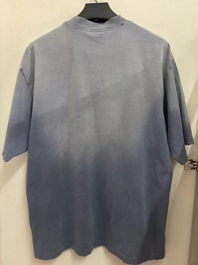 Balenciaga Balenciaga Be Kind Distressed Short Sleeve Shirt Size US L / EU 52-54 / 3 - 2 Thumbnail