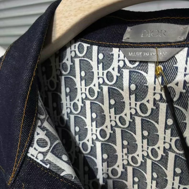 Dior DIOR Denim Jacket with Interior Print Size US L / EU 52-54 / 3 - 2 Thumbnail