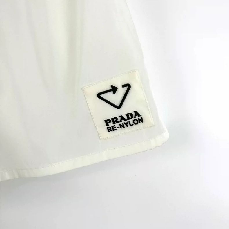 Prada Prada White Nylon Drawstring Shorts Size US 38 / EU 54 - 5 Thumbnail