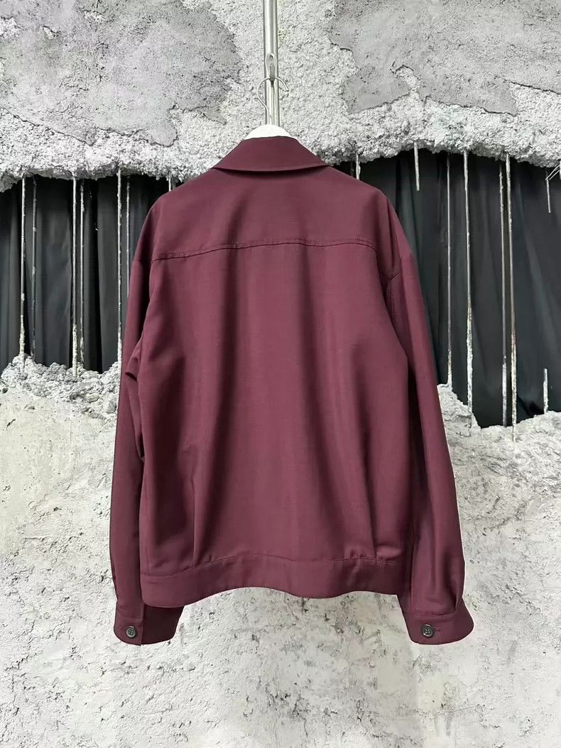 Miu Miu Miumiu Burgundy Zip-Up Jacket Outerwear | Grailed