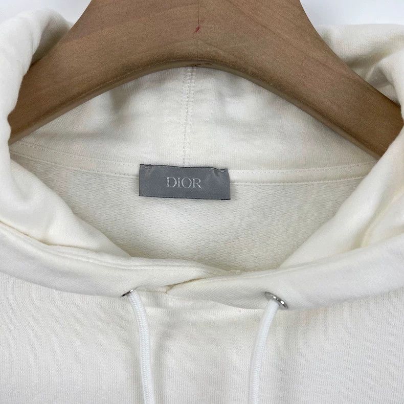 Dior Dior White Logo Hoodie with Drawstring Size US XXS / EU 40 - 3 Thumbnail