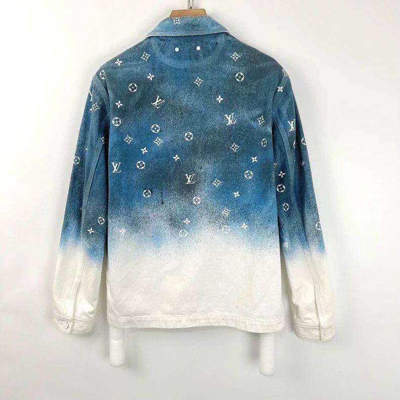 Louis Vuitton Louis Vuitton Blue White Gradient Denim Jacket Size US S / EU 44-46 / 1 - 4 Thumbnail
