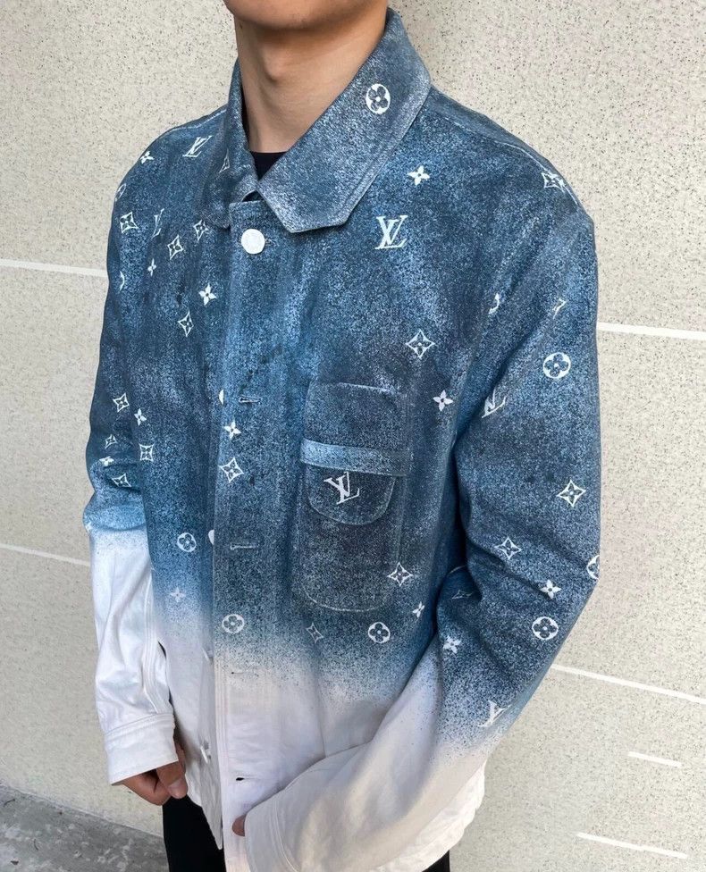 Louis Vuitton Louis Vuitton Blue White Gradient Denim Jacket Size US S / EU 44-46 / 1 - 2 Thumbnail