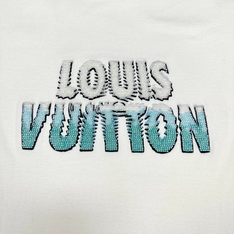Louis Vuitton Louis Vuitton Beaded Letter Embroidery Short Sleeve Size US L / EU 52-54 / 3 - 3 Thumbnail