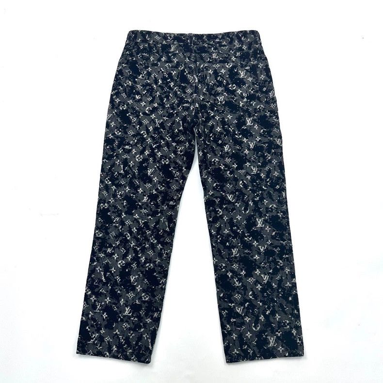 Louis Vuitton Louis Vuitton Black Monogram Velvet Pants Size US 34 / EU 50 - 3 Thumbnail