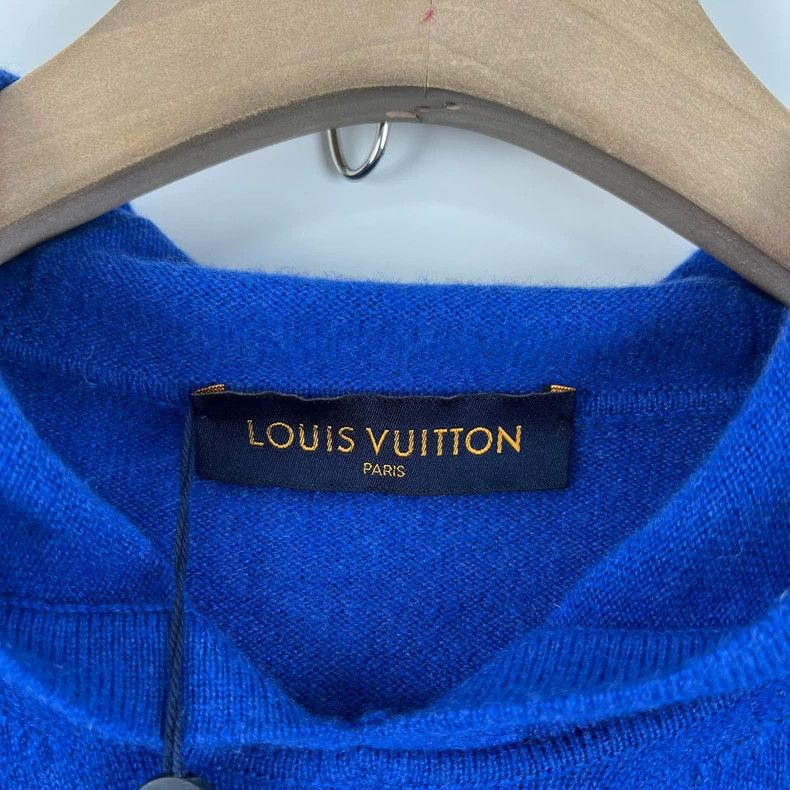 Louis Vuitton Louis Vuitton Blue Kangaroo Pocket Hoodie Size US XL / EU 56 / 4 - 3 Thumbnail