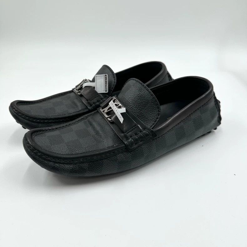 Louis Vuitton Louis Vuitton Black Gray Checkerboard Loafers Size US 8.5 / EU 41-42 - 2 Thumbnail