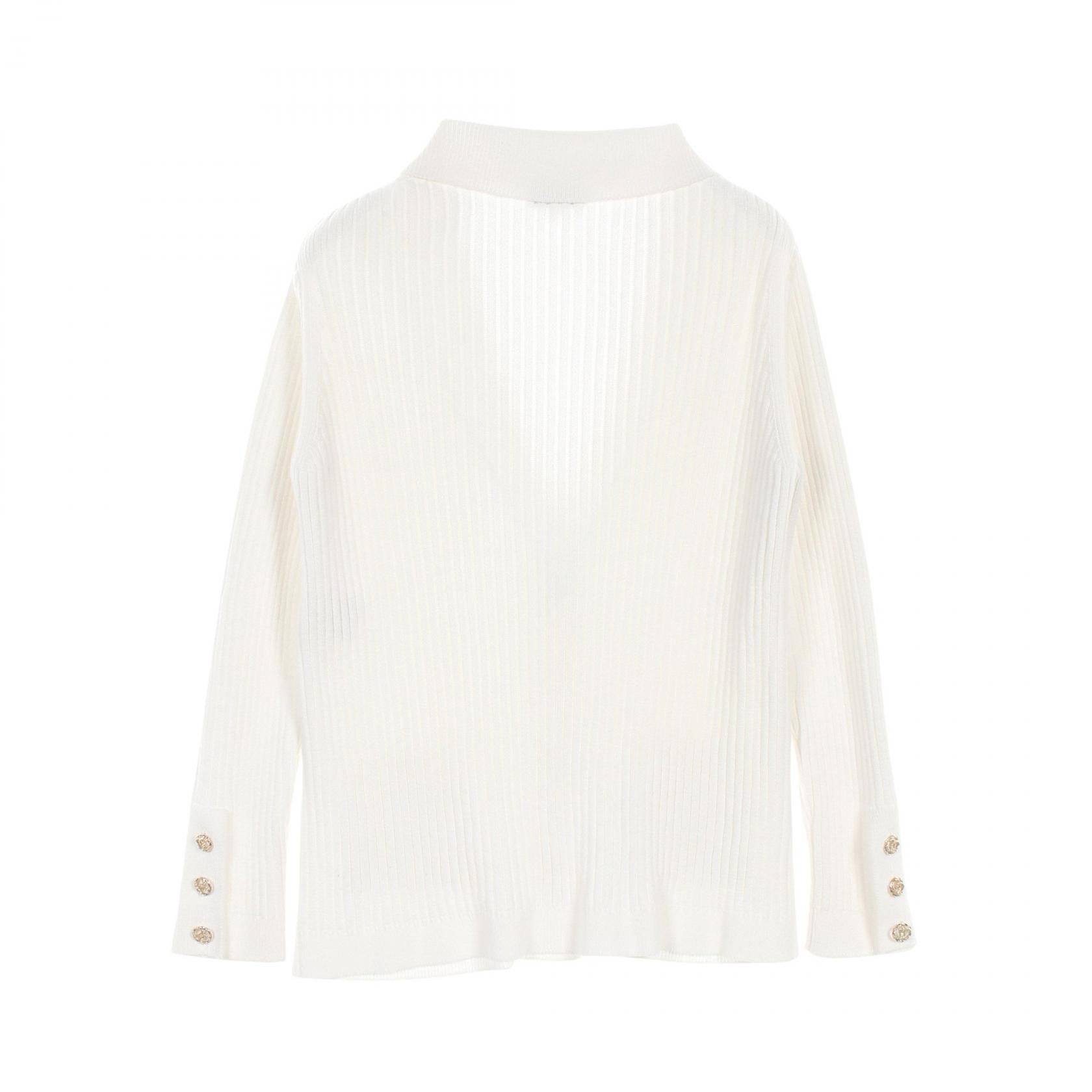 Chanel Chanel Chanel Coco Mark Button Cotton Cardigan Cotton Tops P63091K48814 Size ONE SIZE - 2 Thumbnail