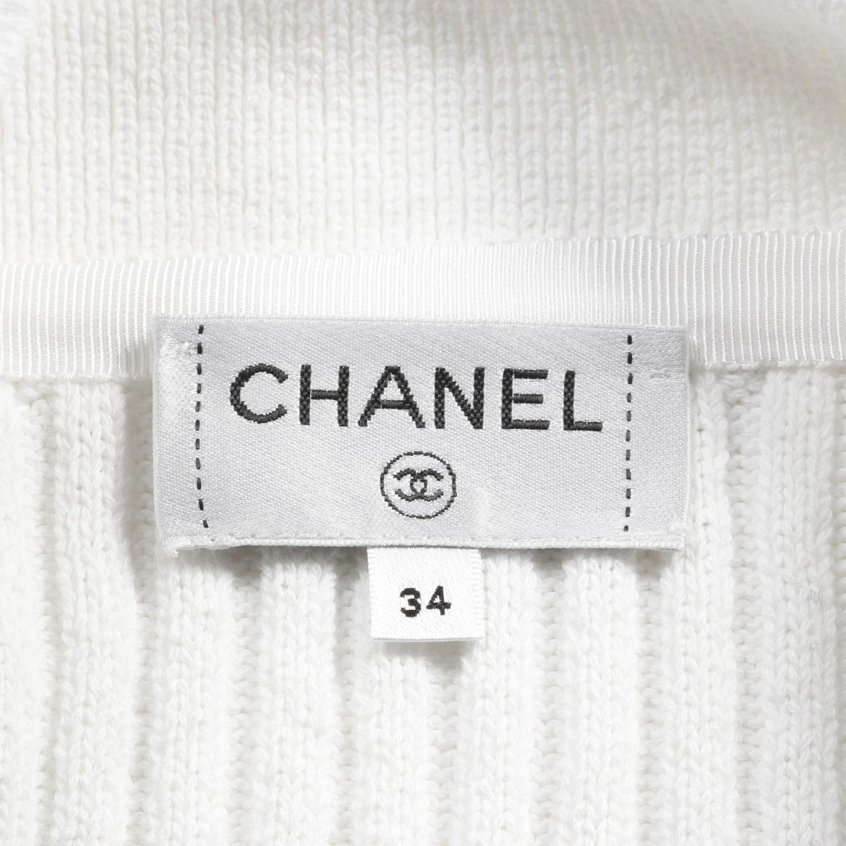 Chanel Chanel Chanel Coco Mark Button Cotton Cardigan Cotton Tops P63091K48814 Size ONE SIZE - 3 Thumbnail