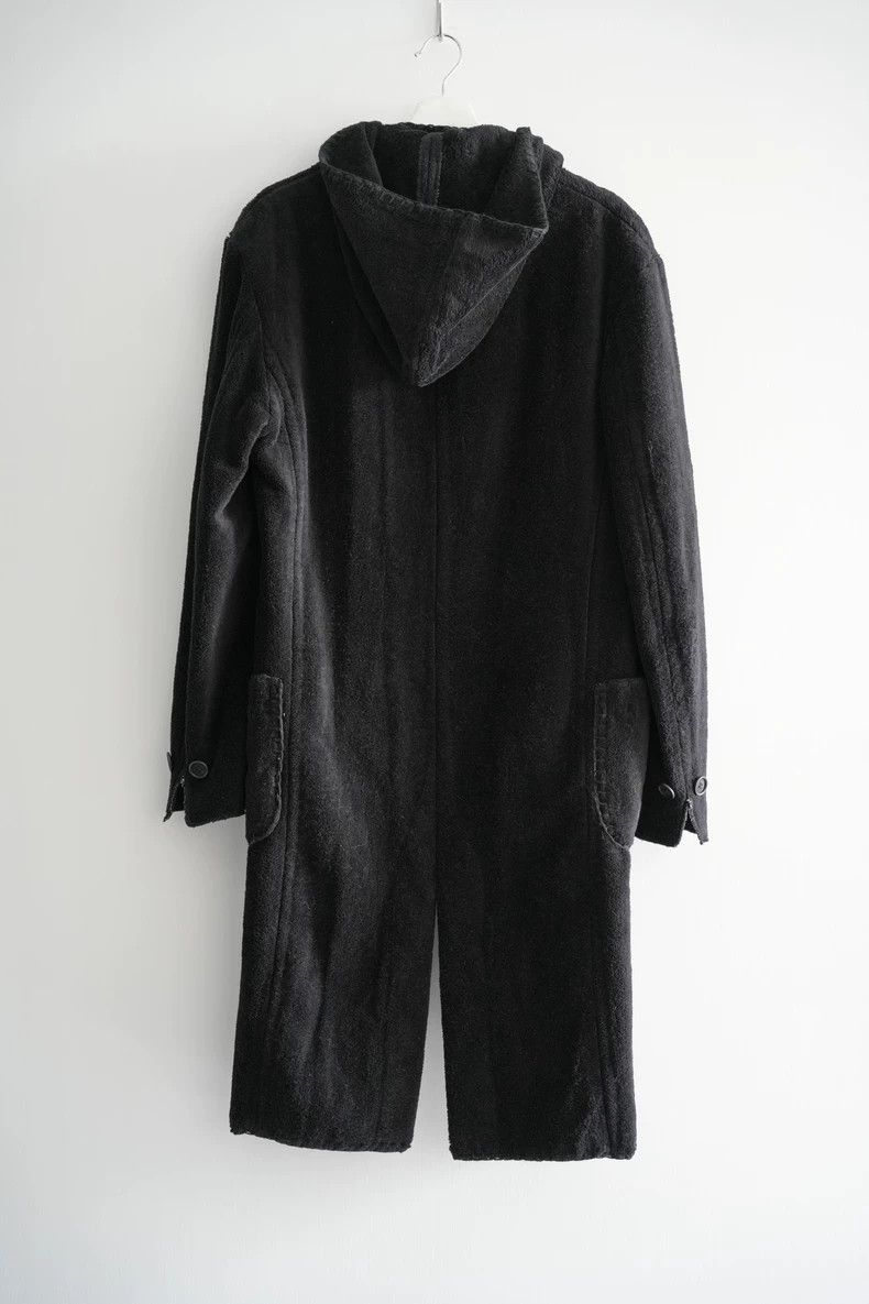 Yohji Yamamoto Black Hooded Coat with Buttons and Tail Size US L / EU 52-54 / 3 - 2 Thumbnail
