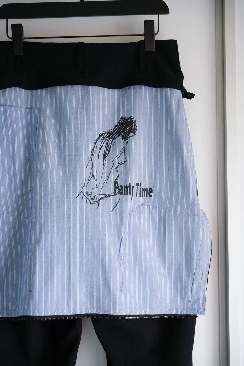 Yohji Yamamoto Yohji Yamamoto Blue Striped Zipper Trousers Size US 31 - 6 Thumbnail