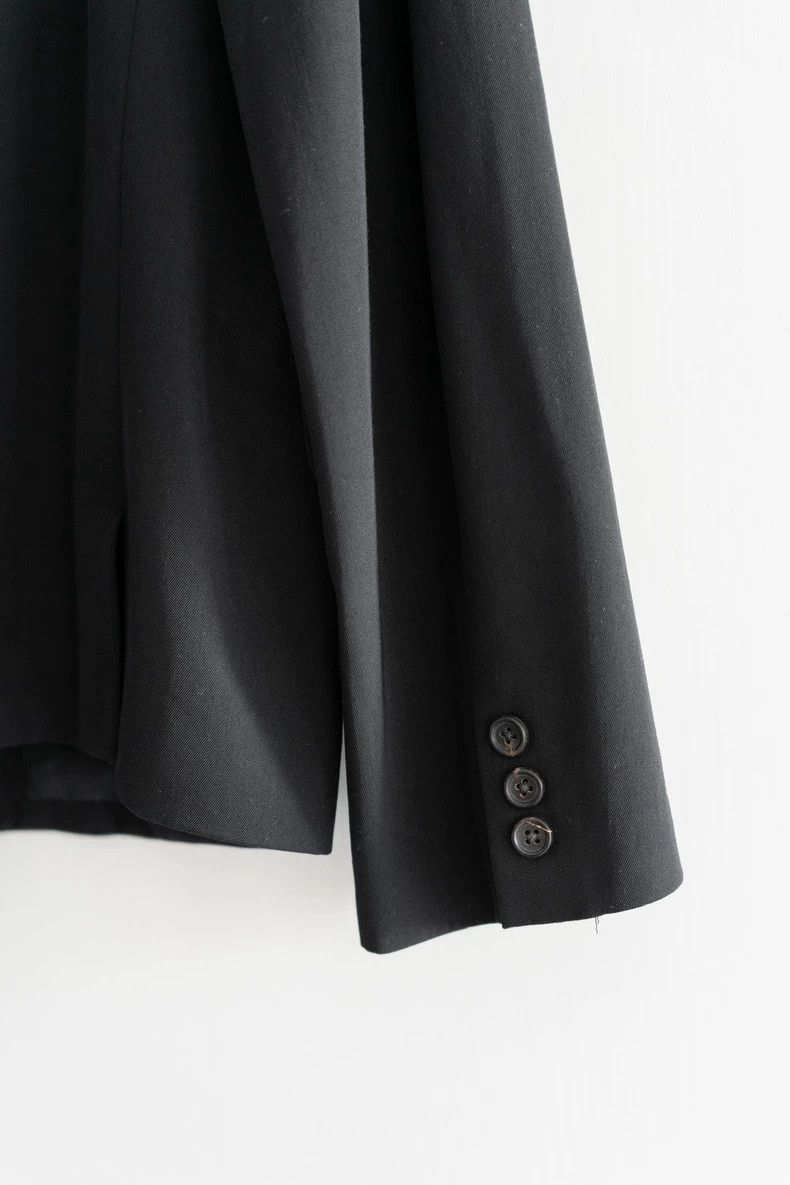 Yohji Yamamoto Yohji Yamamoto Black Wool Blazer Jacket Size US S / EU 44-46 / 1 - 5 Thumbnail