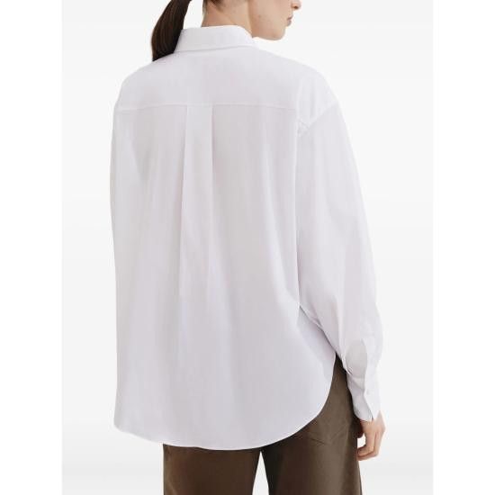 Brunello Cucinelli BRUNELLO CUCINELLI Women Shirts M0091MY516 C159 WHITE Size L / US 10 / IT 46 - 2 Thumbnail