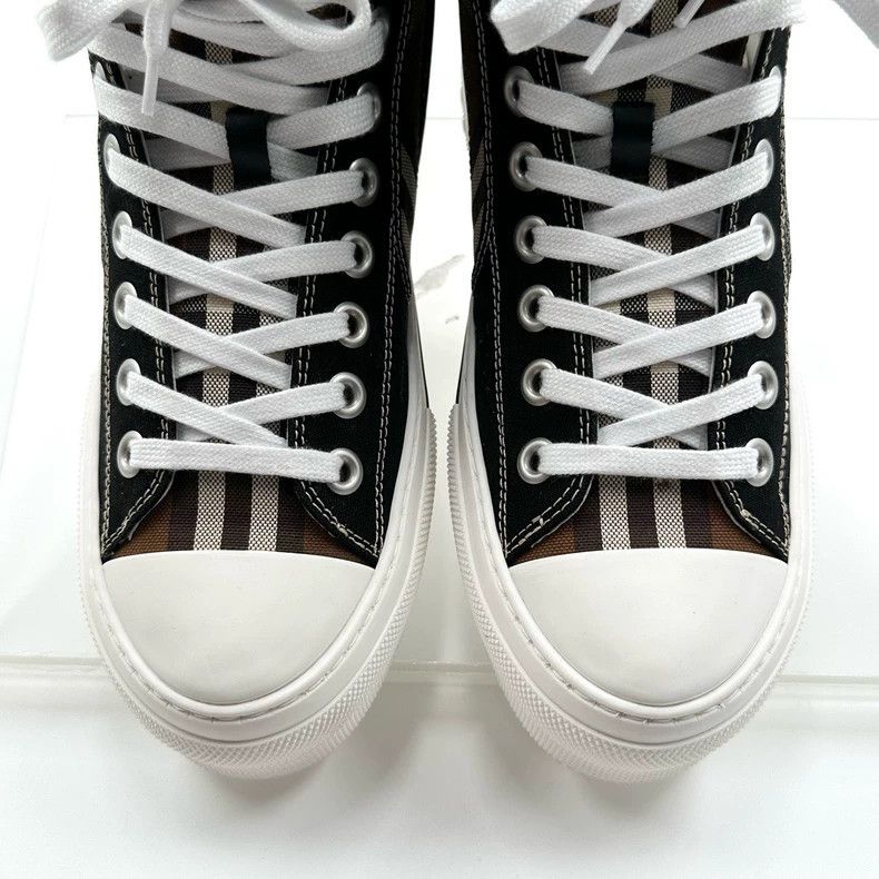 Burberry Burberry Retro Plaid High-Top Sneakers Size US 8 / EU 41 - 6 Thumbnail