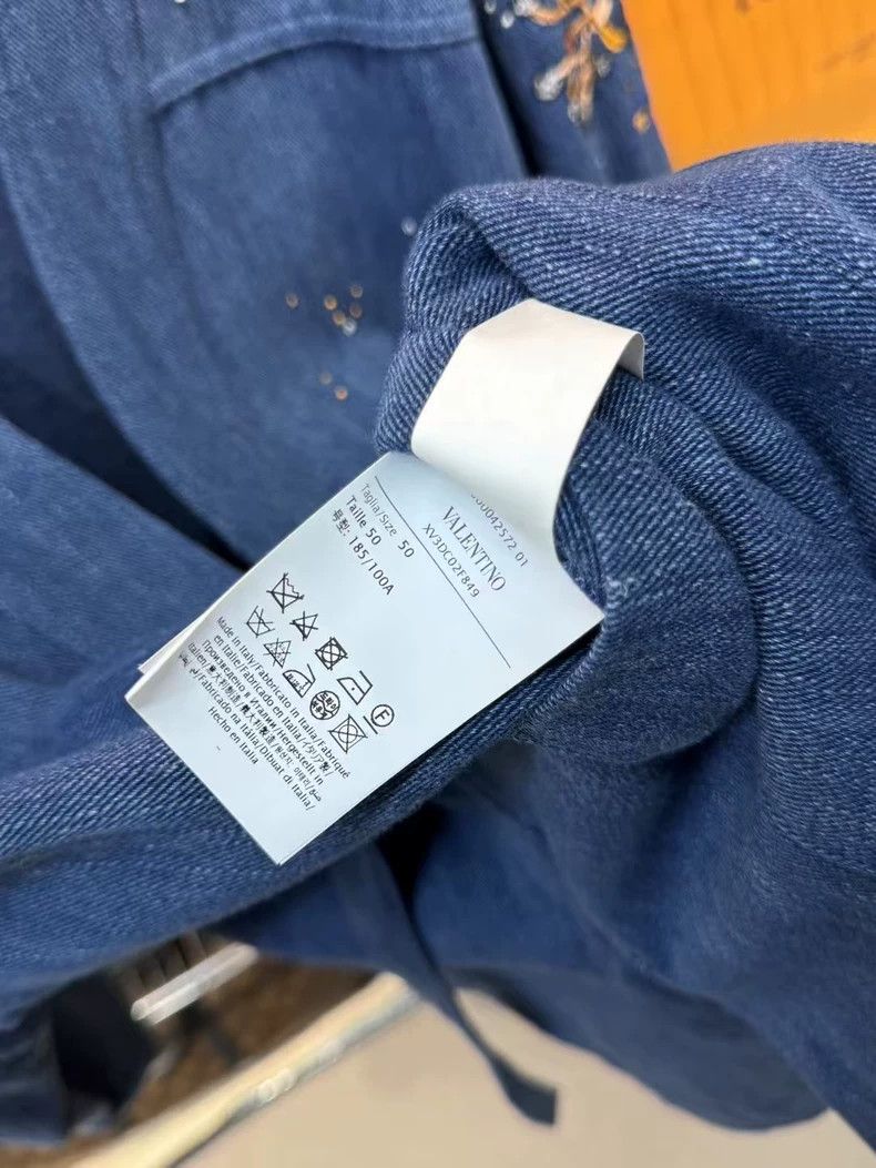 Valentino Valentino Denim Kimono Jacket with Embroidery Size US XL / EU 56 / 4 - 5 Thumbnail