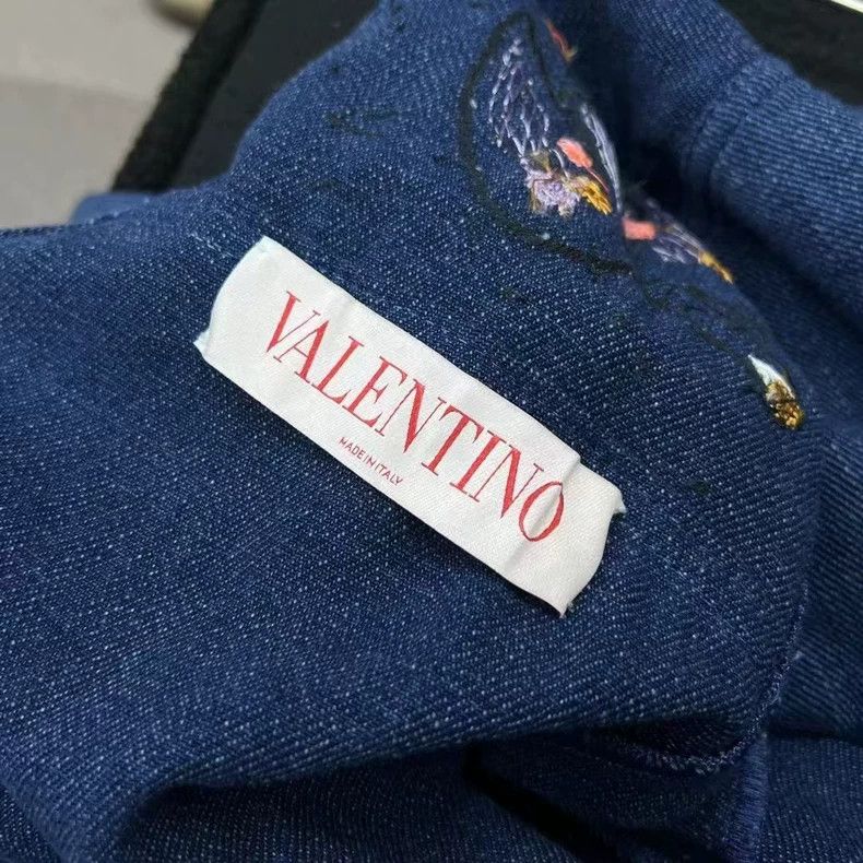 Valentino Valentino Denim Kimono Jacket with Embroidery Size US XL / EU 56 / 4 - 6 Thumbnail