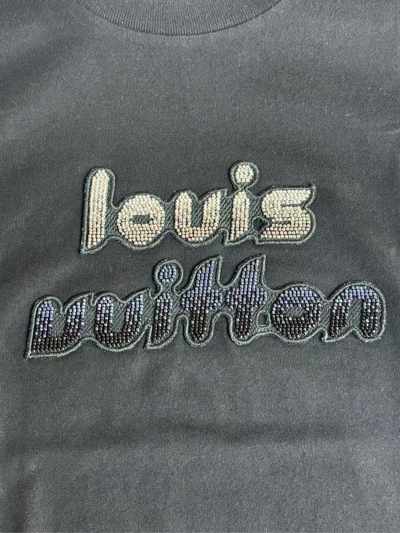 Louis Vuitton Louis Vuitton Black Beaded Short Sleeve Shirt Size US S / EU 44-46 / 1 - 4 Thumbnail
