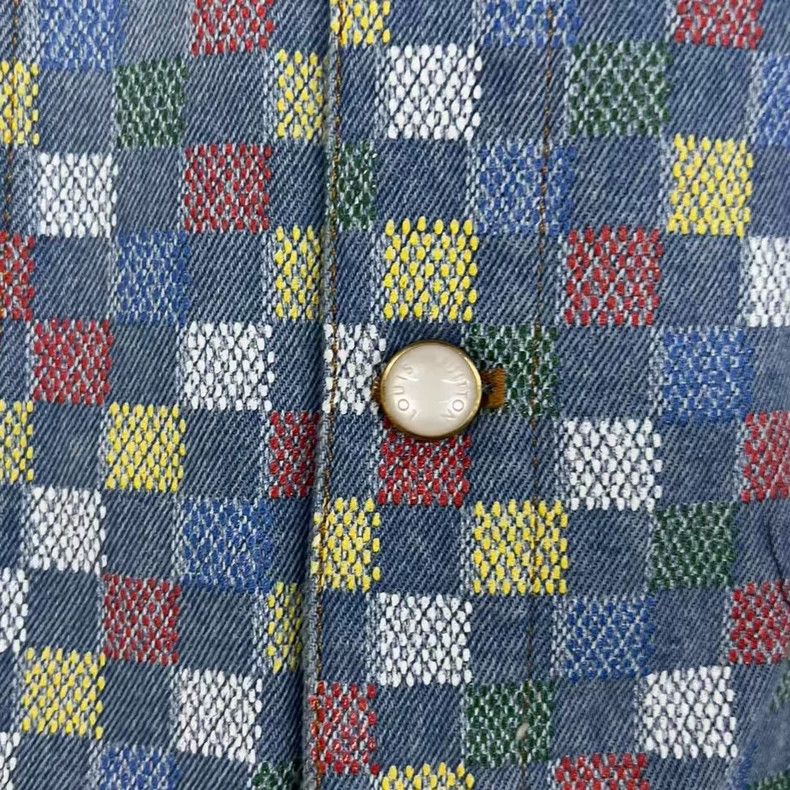 Louis Vuitton Louis Vuitton Checkered Denim Jacket Size US XXL / EU 58 / 5 - 4 Thumbnail