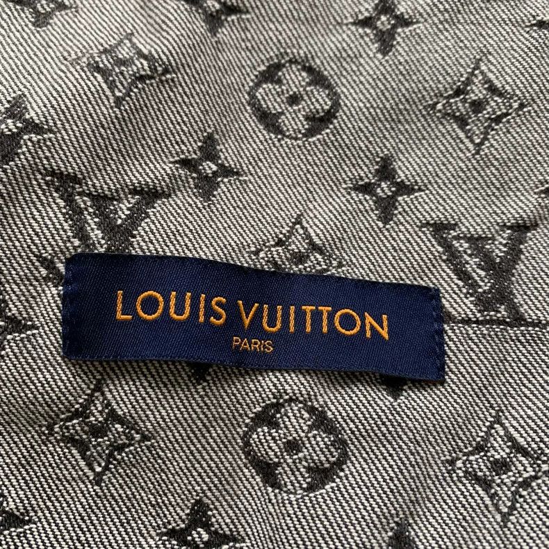 Louis Vuitton Black Printed Denim Jacket with Louis Vuitton Design Size US M / EU 48-50 / 2 - 7 Thumbnail