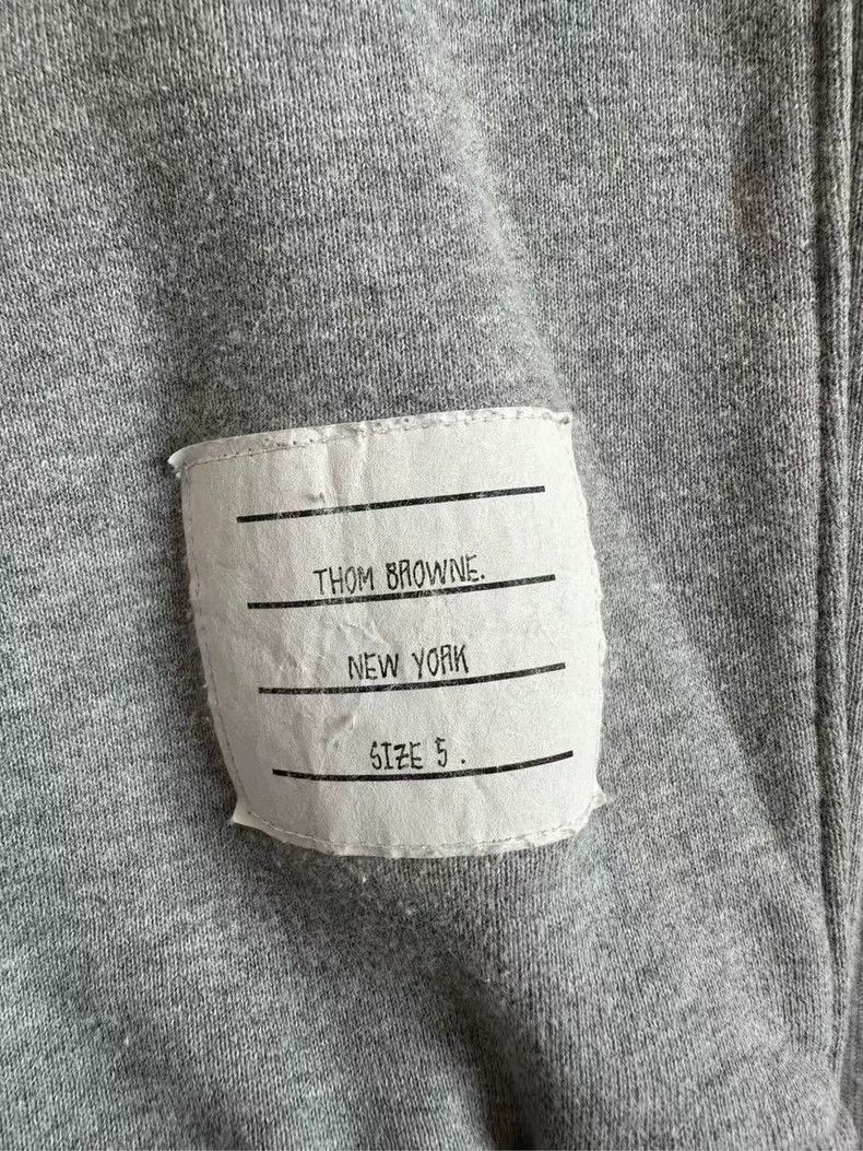 Thom Browne Thom Browne Gray Sweatpants with Four Stripes Size US 5 / EU 37 - 2 Thumbnail