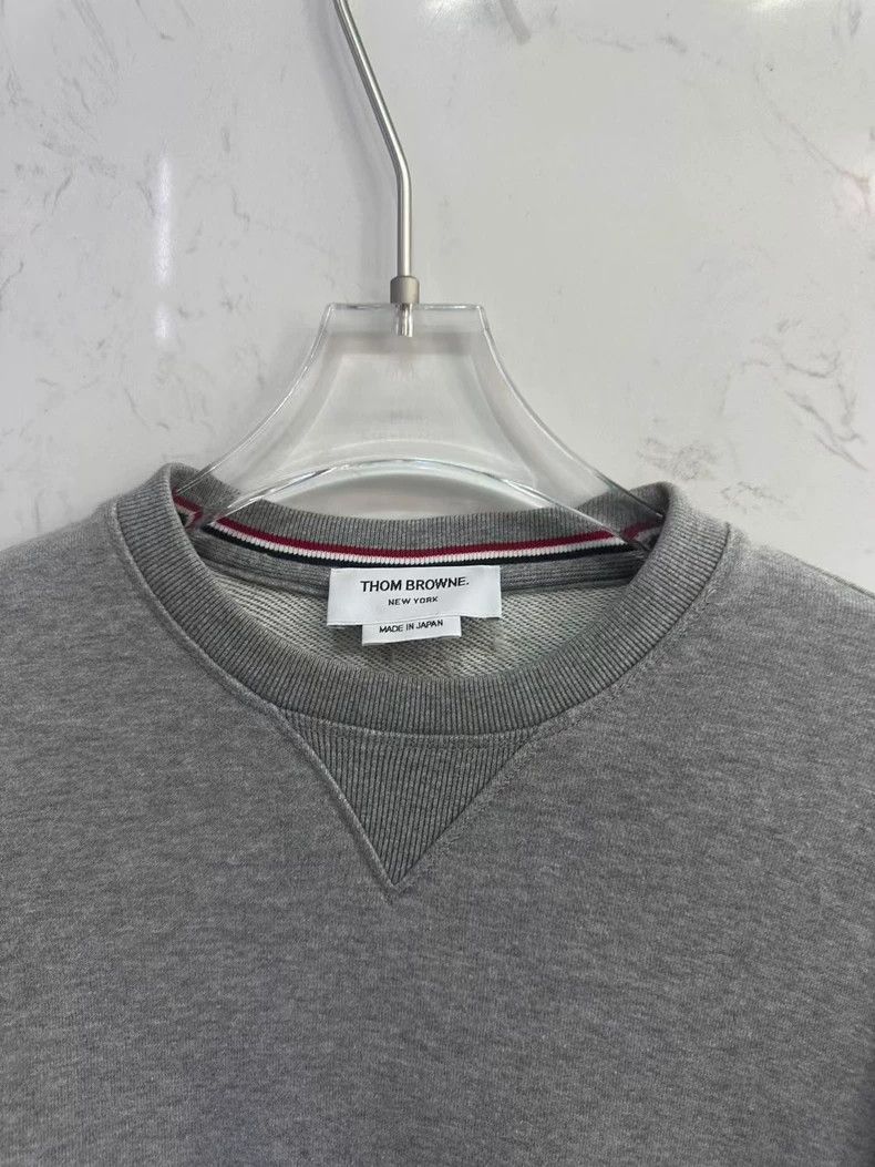 Thom Browne Thom Browne Gray Sweatshirt with Stripes Size US M / EU 48-50 / 2 - 3 Thumbnail