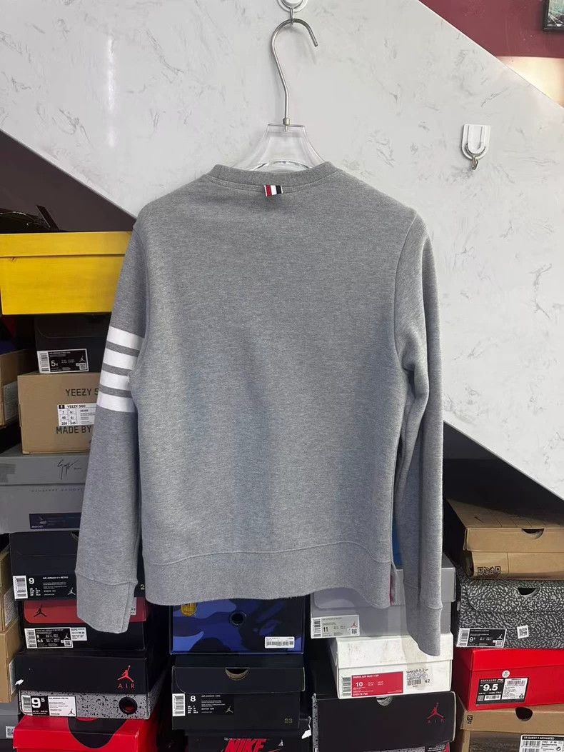 Thom Browne Thom Browne Gray Sweatshirt with Stripes Size US M / EU 48-50 / 2 - 2 Thumbnail