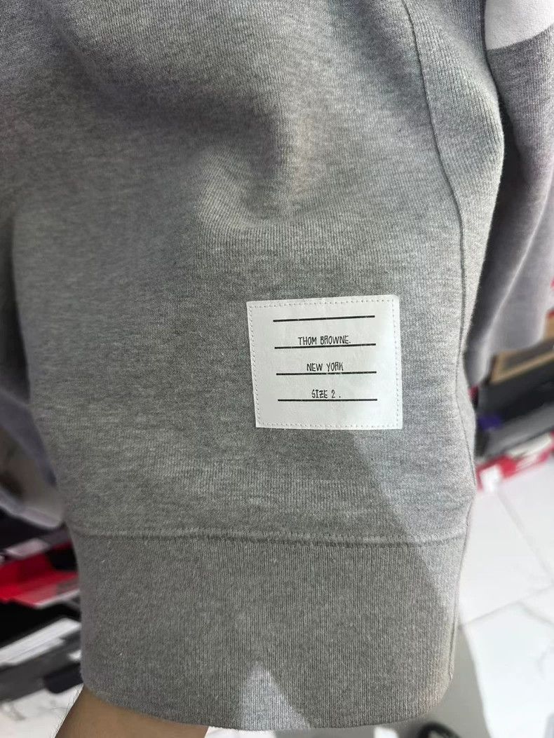 Thom Browne Thom Browne Gray Sweatshirt with Stripes Size US M / EU 48-50 / 2 - 4 Thumbnail