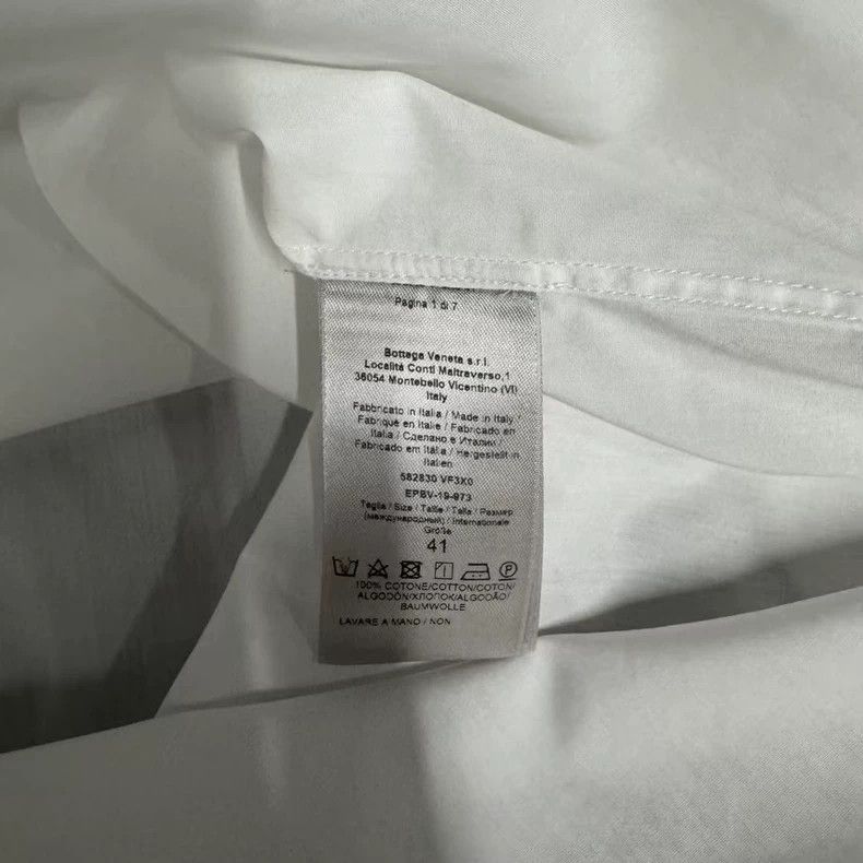 Bottega Veneta Classic White Long Sleeve Shirt for Men Size US L / EU 52-54 / 3 - 3 Thumbnail