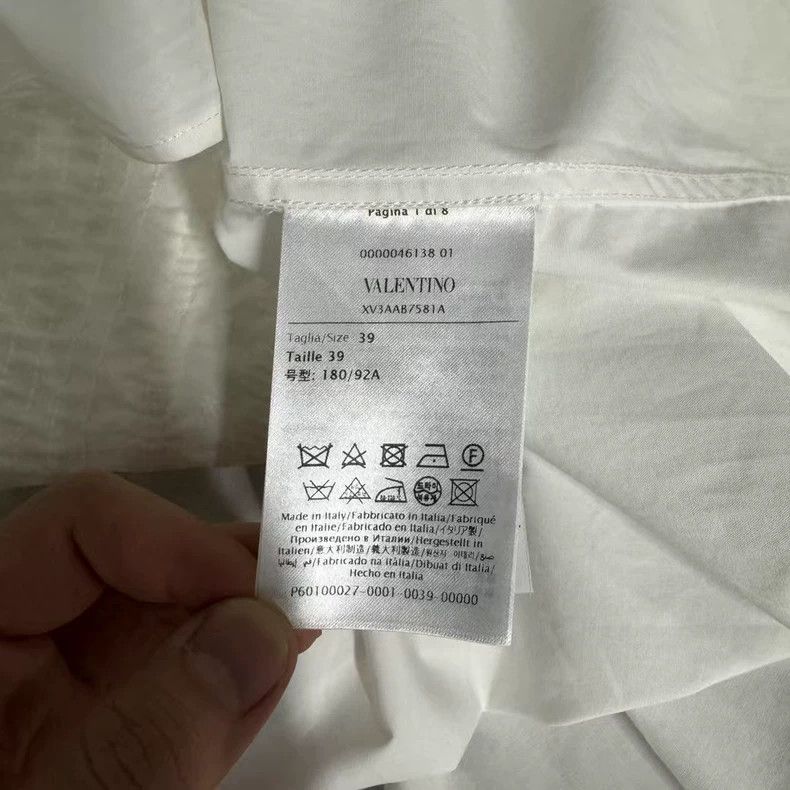 Valentino Valentino White Short Sleeve Shirt Size US M / EU 48-50 / 2 - 4 Thumbnail